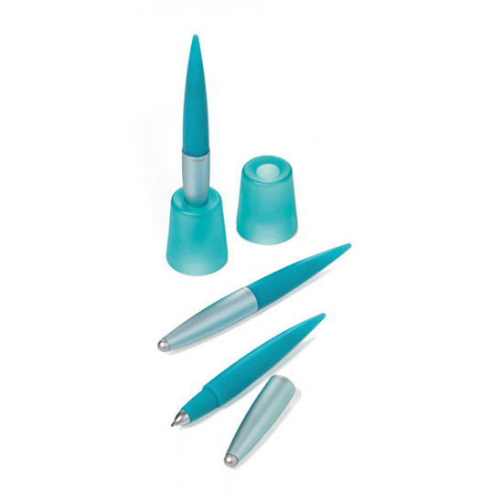 Ballpoint pen-stylus Troika Flexible stand with stand, turquoise