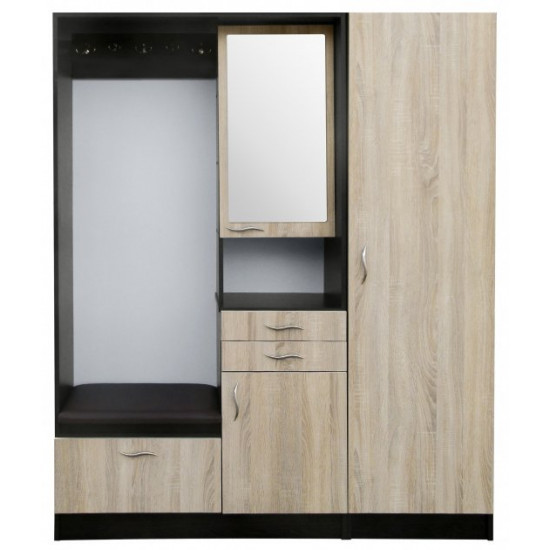 Hallway Della NEW Light MAXI-FURNITURE Wenge megia/Sonoma oak (11218)