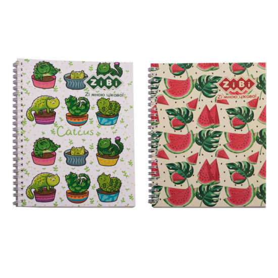 Notepad with a spring on the side ZiBi CUTE pattern KIDS Line A5 frame