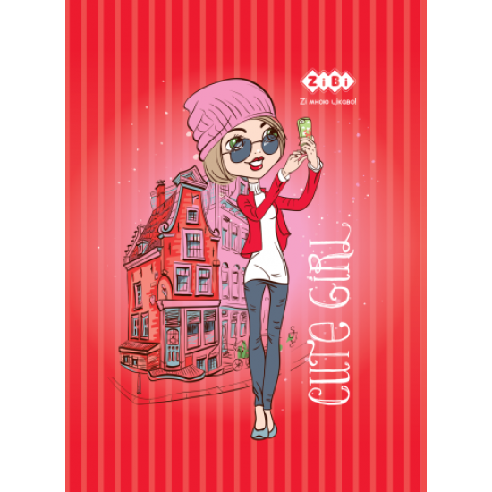 Notepad ZiBi CUTE GIRL A6 red paper