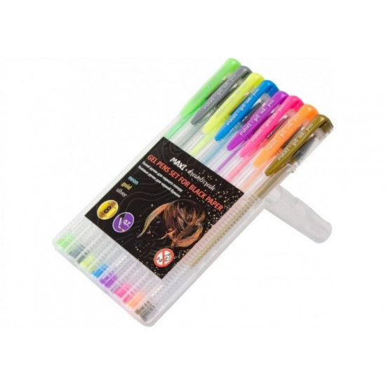 Set of gel pens Maxi neon colors 8 pcs (MX11985)