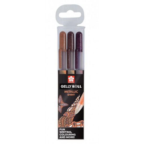 Set of Sakura Metallic Sweet gel pens 3 colors (POXPGBMET3D)