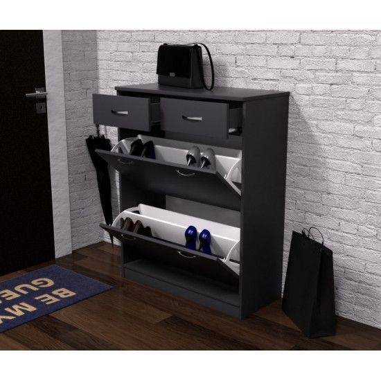 Shoe cabinet No. 2 Continent 800/350/1010 Anthracite