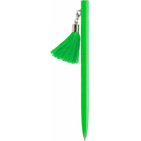 Ballpoint pen Maxi metal with keychain tassel Green (MX16368) (4044572163684)