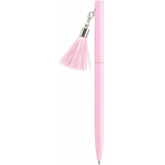 Ballpoint pen Maxi metal with keychain tassel Pink (MX16371) (4044572163714)