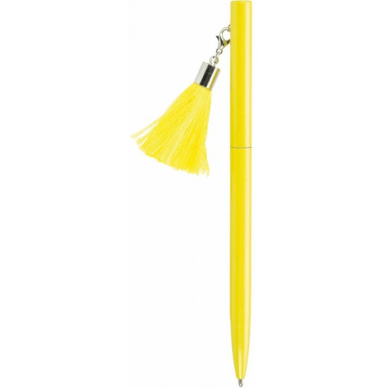 Ballpoint pen Maxi metal with keychain tassel Yellow (MX16367) (4044572163677)