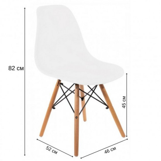 Chair Bonro B-173 FULL KD white (4 pcs)