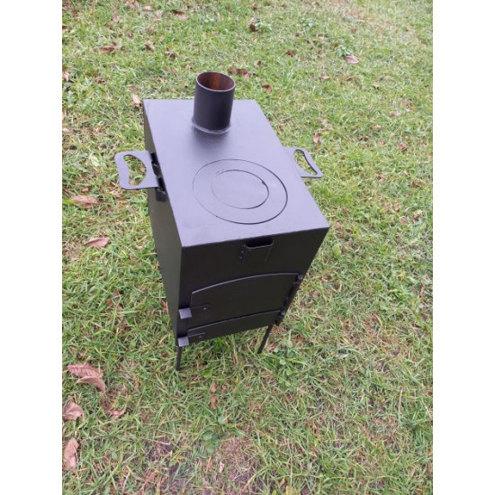 Stove-stove 3mm, heating and cooking, up to 50 sq.m, capacity 30 kg