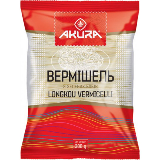 Vermicelli Akura with green beans 300 g (4820178461818)