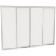 Sliding wardrobe DOM V396 White chipboard 390x60x240