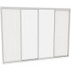 Sliding wardrobe HOUSE B366 White chipboard+Mirror 360x60x220