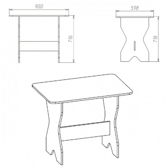 Kitchen table KS-1 Kompanit Alder