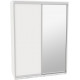 Sliding wardrobe DOM VG176 White chipboard+Mirror 170x60x240