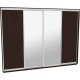 Sliding wardrobe HOUSE N4366 Wenge chipboard+Mirror 360x60x240