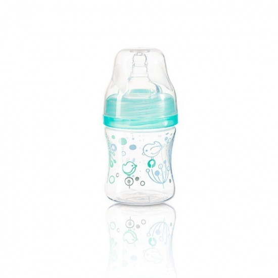 Anti-colic plyashka with wide opening (Turquoise) 120 ml. (0+) 