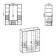 Wardrobe-20 six-door Companit Nymphaeum alba