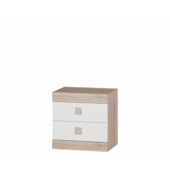 Bedside table Everest Sonata 50x38x51 cm Combi Sonoma White