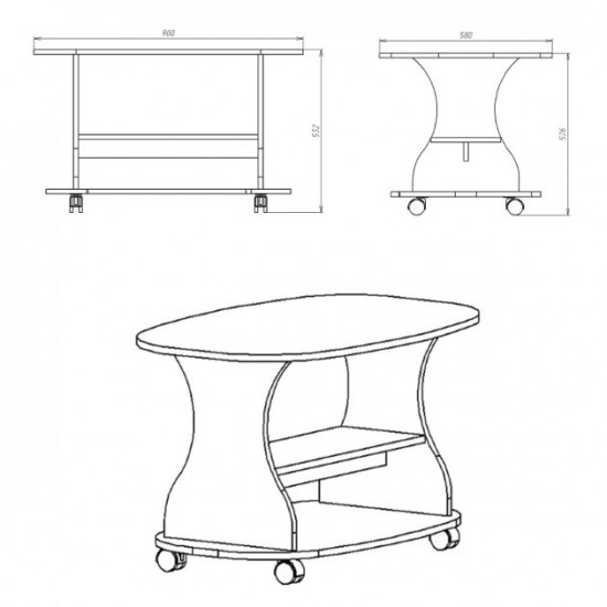 Coffee table Companit Caprice apple tree