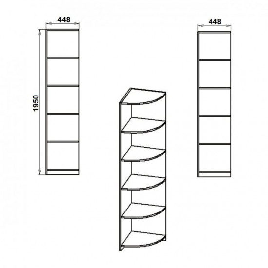 Pencil case-1 Companit alba (44.8x44.8x195 cm)