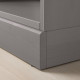 Bookcase / glass door IKEA HAVSTA 203x47x212 cm gray (492.659.23)