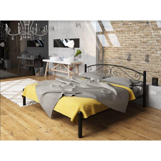 Double metal bed Metakam VERONA-1 200X160 black matte