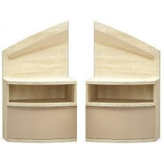 Bedside table Furniture Service Alaska (2 pieces) Samoan oak/cappuccino