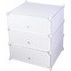 Bedside table Supretto 3 compartments Milky white (5786-0001)