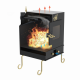 Stove-fireplace Ecozhar Comfort Plus, with afterburning chamber for secondary gases (steel 4mm)