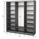 Three-door wardrobe Roko 239.2x242x60 cm chipboard + Mirror Gray (20200027540)