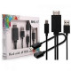  Кабель MHL Kit Usb переходник MicroUsb HDMI 5 и 11pin 2в1 черный