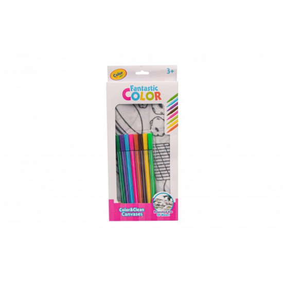 Fantastic Color coloring pens space 8 markers + fabric