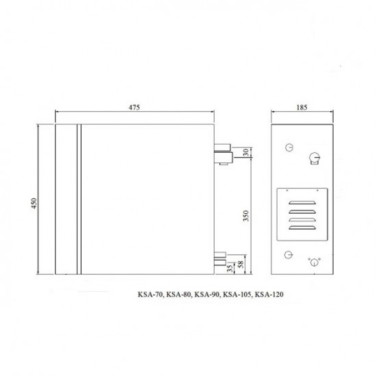  Парогенератор Coasts KSA-90 9 кВт 220В с выносным пультом KS-150