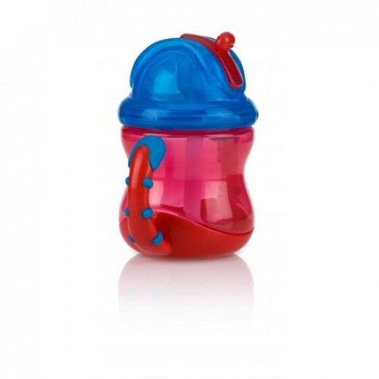 Flip-It Sippy Cup with Built-in Valve, Nuby (Red)