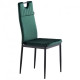 Dining chair for kitchen, living room, cafe Alabama steel black/fabric velor dark green AMF