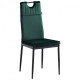 Dining chair for kitchen, living room, cafe Alabama steel black/fabric velor dark green AMF