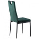 Dining chair for kitchen, living room, cafe Alabama steel black/fabric velor dark green AMF