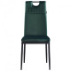 Dining chair for kitchen, living room, cafe Alabama steel black/fabric velor dark green AMF