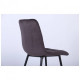 Dining chair for kitchen, living room, cafe Kansas steel black/velor fabric velvet gray AMF