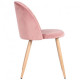 Dining chair for kitchen, living room, cafe Sherry steel beech/fabric Monolith pink velvet AMF