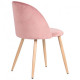 Dining chair for kitchen, living room, cafe Sherry steel beech/fabric Monolith pink velvet AMF