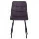 Dining chair for kitchen, living room, cafe Kansas steel black/velor fabric velvet gray AMF