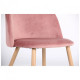 Dining chair for kitchen, living room, cafe Sherry steel beech/fabric Monolith pink velvet AMF