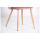 Dining chair for kitchen, living room, cafe Sherry steel beech/fabric Monolith pink velvet AMF