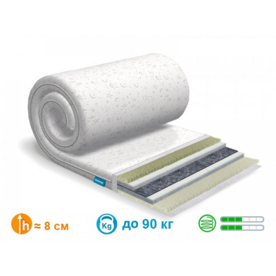 Mattress Usleep SleepRoll Standart Plus Winter/Summer 70x200 cm.