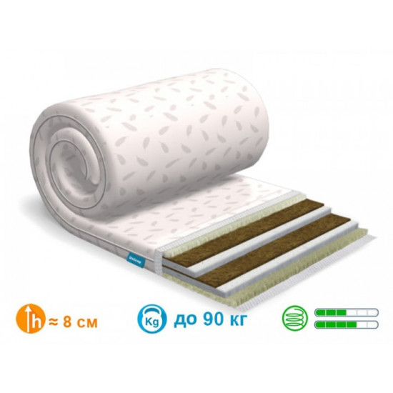 Mattress Usleep SleepRoll Luxe Kokos Winter/Summer 70x190 cm.