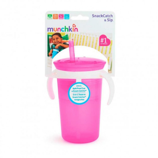 Munchkin Snack and Sip Cup Pink (011086.02) (2900990754465)