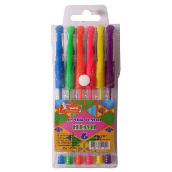 Set of gel pens Umka Neon 6 colors - Umka - GR44-1