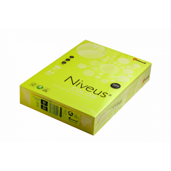 Neon colored paper Niveus A4/80 500l yellow (A4.80.NVN.NEOGB.500)