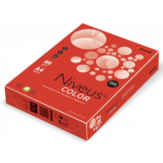 Colored paper Niveus intensive A4/80 500l CO44 red (A4.80.NVI.CO44.500)