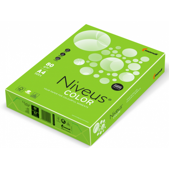 Colored paper Niveus neon A4/80 500l green (A4.80.NVN.NEOGN.500)